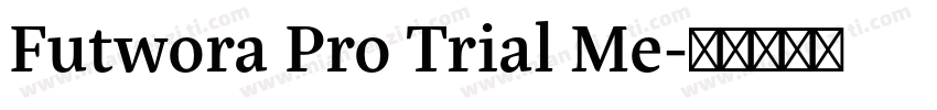 Futwora Pro Trial Me字体转换